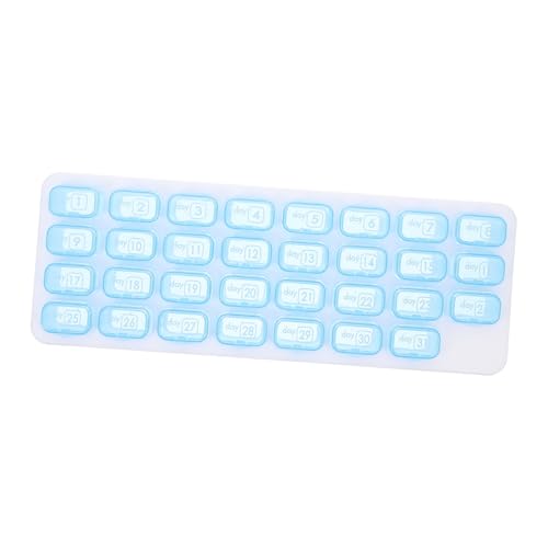 WATIIFUFU 1 セット 31コンパートメントの 品保管ボックス 携帯 箱 Medication Travel Case 携帯用常備 ケース の管理 Pp Sky-blue