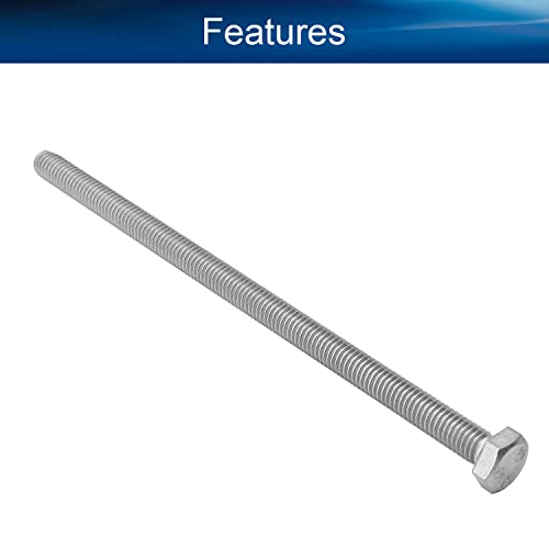 Image of M6-1 x 120mm Hex Bolt Hex Flat Head Cap Bolts Screws for High-Pressure Flow Pump Impellers Silver 4PCS
