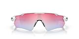 Oakley Mens OO9208 Radar EV Path Rectangular Sunglasses, Polished White/Prizm Snow Sapphire Iridium, 38 mm
