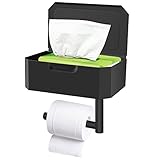Negro Porta Rollos de Papel Higienico, Portarrollos Papel Higienico con Cajas de Almacenamiento, Pie Adecuados para el Baño, el Aseo, la Cocina y el Dormitorio