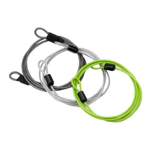 OSALADI Flexible Lock 3pcs Wire Rope Metal Lock Accessories Socket Steel Wire Anti- Wire Lock