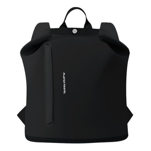 Bolsa de deporte impermeable para gimnasio al aire libre con gran capacidad | Elegante bolsa de deporte con compartimentos para zapatos, bolsa de bolsillo múltiple para deportes, camping, Negro