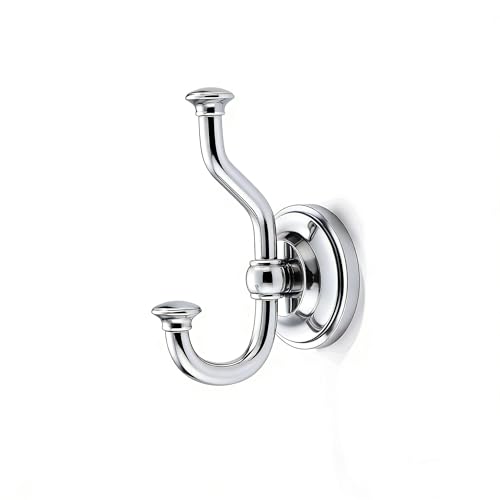 khtumeware 1 Pack 4-1/2 Inch Zinc Alloy Polished Chrome Towel Hooks