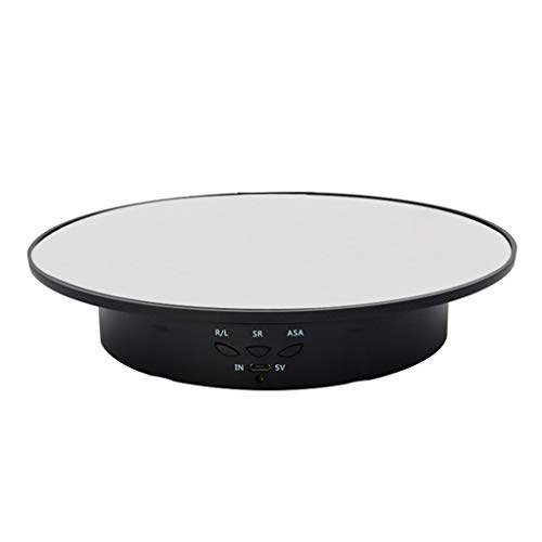 IOOOFU Soporte de exhibición Giratorio eléctrico de 3 velocidades Soporte de joyería para Plato Giratorio con Espejo - 04#