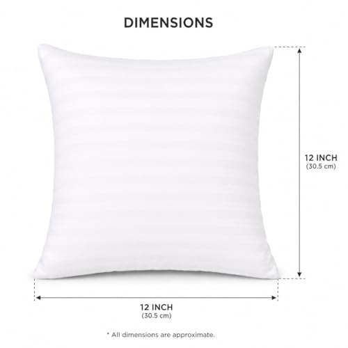 Image of Clasiko Microfiber Cushion Filler 12 x 12 Inches Set of 5 | Suitable for Sofa, Bed & Floor