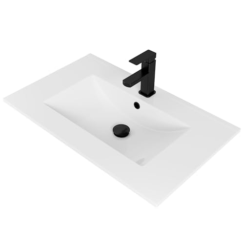 eclife 30" L x 18.3" W Bathroom Undermount Ceramic Sink