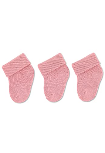 Preisvergleich Produktbild Sterntaler Erstlingssocken 3er Pack uni - Baby Socken mit Innenfrottee und Umschlag - hautsympathische Neugeborenen Socken mit hohem Baumwollanteil - Mädchen Strümpfe einfarbig, rosa, Größe 0