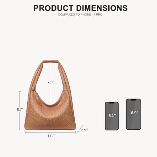 Image of BOSTANTEN Shoulder Bag for Women Trendy Summer Hobo Handbag Purse Top-handlde Tote Bag