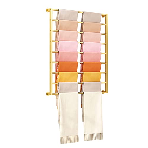 Présentoir pour vêtements doré au design épuré pour mettre en valeur les tissus fins