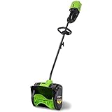 Greenworks 80V 12-Inch Electric Cordless Snow Shovel, 20ft Throwing Distance, 12" Wide & 6" Deep Clearing, Snow Thrower Blower Removal Tool for Patio/Driveway/Steps/Sidewalk/Winter Storm (Tool Only)