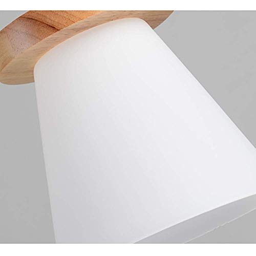 Granja nórdica lámpara de techo de madera de 3 luces para iluminar mesas de comedor oscuras 7