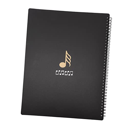 MUELODSIC Sheet Music Folder Binder Paper Multi A4 Music Folder Documents File Folder Plastic Music Folder Piano Score Folder Document Organizer Music Case Music File Folder Black Pp