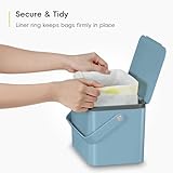 EKO Food Waste Compost Bin, Kitchen Countertop Food Waste Caddy, Titanium Blue, 4 Litre - Image 6