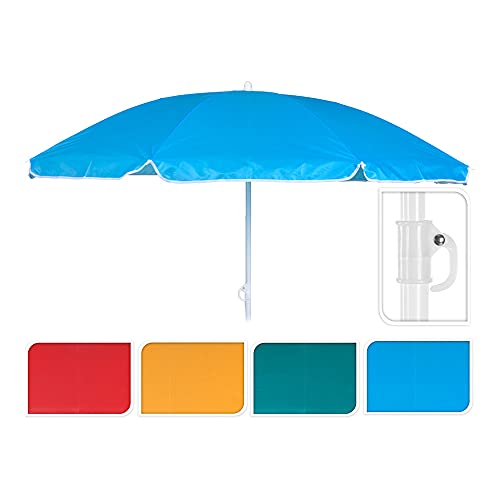 Parasol de plage Ø152x160cm aux couleurs assorties pour l'été