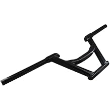 BMX Handlebar, 710mm Length, 31.8mm/22.2mm Clamp, Black and Chrome Black
