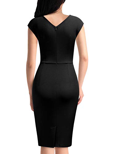 Miusol Women's Vintage Slim Style Sleeveless Business Pencil Dress2