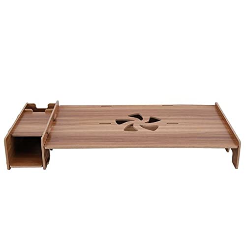 Support de moniteur en bois élégant pour un bureau haut de gamme ordonné