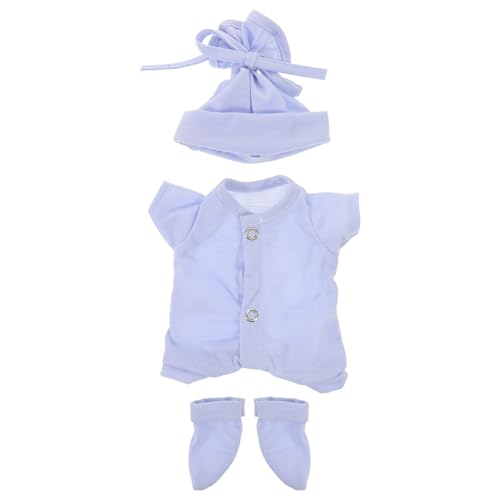 OFFSCH 1 Conjunto de roupa para bonecas de 25 cm: Conjuntos para bebés recém-nascidos com gorros - e peles confortáveis para bonecas - acessórios de roupa para casa de