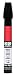 The Original Chartpak AD Marker, Tri-Nib, Brick Red, 1 Each (P74)