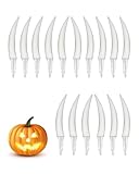 16 Pack Glowing Halloween Pumpkin Teeth Spooky Pumpkin Fangs Spooky Jack O Lantern Decorations for DIY Decor Home, School & Party Use