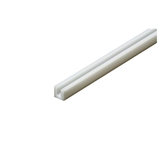 TAMIYA 70202 - U-profil 3 x 3 mm, 5 stycken, plast, 400 mm, vit