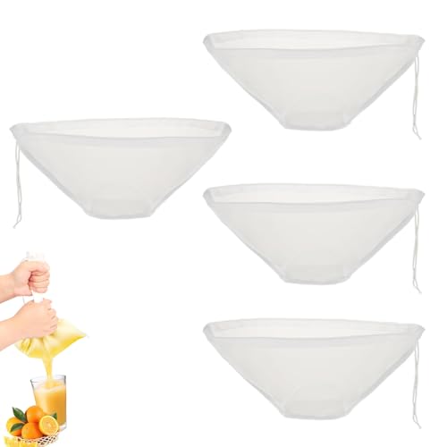 4 Pezzi Sacchetto Per Latte Di Noci Sacchetto Filtro Per Latte Di Soia di Ciotola Sacchetto A Rete Per Pressa Vegetale per Latte di Mandorle Tè Succo
