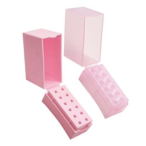 STOBAZA 8 Peças Caixa De Armazenamento De Cabeça De Moagem Brocas De Prego Caixa De Cabeça De Moagem