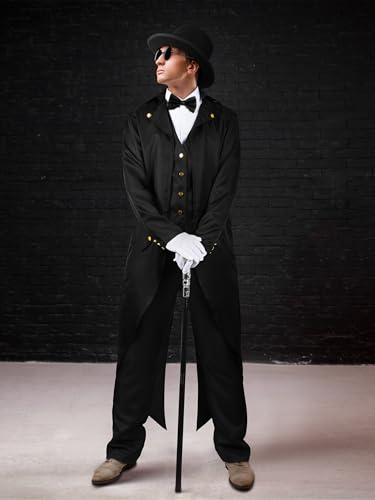 Ruodon RD0492 Mens Halloween Medieval Vintage Tailcoat Jacket Costumes Set Renaissance Steampunk Gothic Frock Coat Costume Cosplay thumb #4
