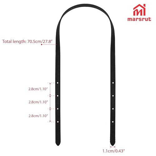 Purse Replacement Straps, Black Tote Bag Straps for Shoulder Bags, Handbag, Shopper Totes, Leather Textured Adjustable Handle Strap, 28 Inch Long x 0.43 Inch Wide (1pc)2