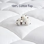 HYPREST Haut de l'oreiller Matelas Topper King, Matelas extra épais Topper 1300 GSM Alternative vers le bas 100% Coton en peluche douce Lit Topper 8-24" poche profonde