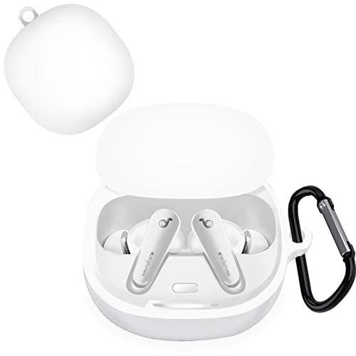 ELYBYYLE for Anker Soundcore Liberty 4 ケース Soundcore Liberty 4用 保護カバー 保護ケース シリコンケース 装着充電可能 全面保護 落下防止 キズ防止 耐衝撃 防塵 軽量 収納 カラビナ付き So