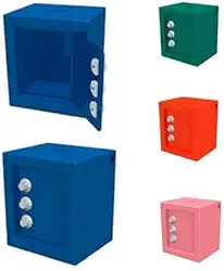 COFRINHO MINI COFRE EM AÇO COM SEGREDO SENHA AJUSTAVEL PARA NOTAS E MOEDAS FERCAR