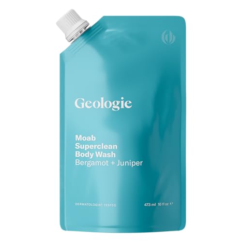 Geologie Moab Superclean Body Wash Refill Pack | Bergamot + Juniper | 16 fl oz