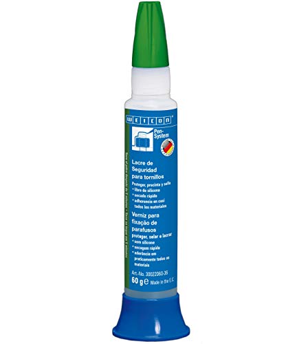 WEICON Lacre de Seguridad para tornillos | 60 g | Bloqueo y protección de tornillos | Verde