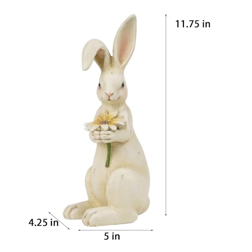 Newmanhousestudioeasterdecorationsspringbunnydecortablecenterpiecespringfigurinesindoorbunnystatueswithflowerfarmhouseofficeroomdecorfortabledecor54251175inch Urban Country Home Decor Newman house studio easter decorations spring bunny decor table centerpiece spring figurines indoor bunny statues with flower farmhouse office room decor for table decor 5 425 1175 inch urban country home decor