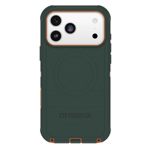 Image of OtterBox iPhone 17 Pro Max Defender Pro Series Case - Green Intrigue - Tough, Rugged & Durable iPhone Case, Snaps on MagSafe