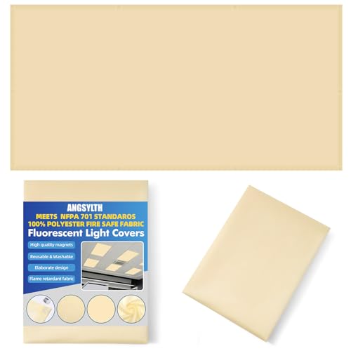 ANGSYLTH Fluorescent Light Covers - Classroom Covers for Ceiling Lights,