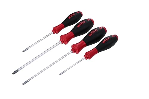 Wiha 35894 SoftFinish Cushion Grip Drivers, Square Tip, 4 Piece Set, No. 0, 1, 2 and 3