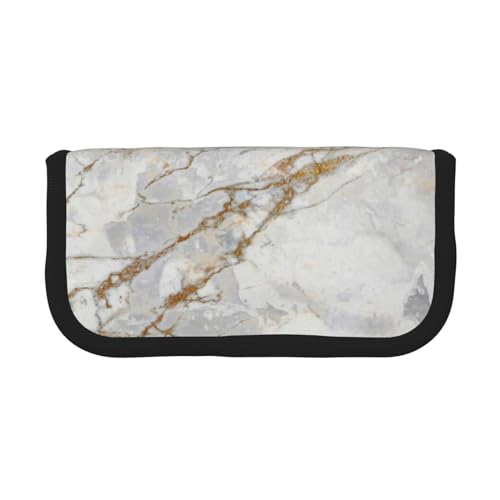 Marmo spazzolato perlato Astuccio per matite per in per penne a matita di grande capacità argento tela grigio bianco oro
