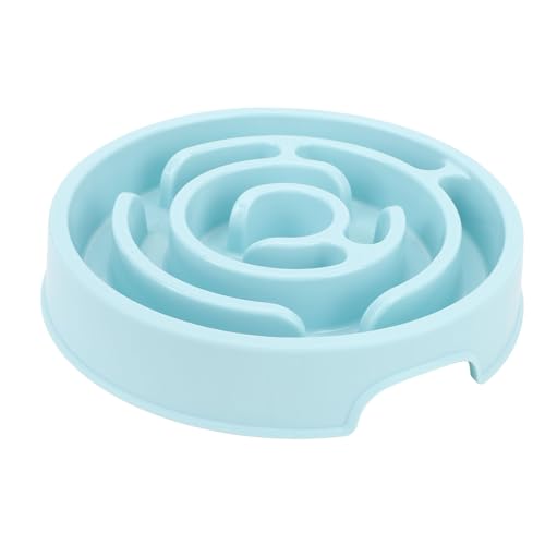 Drfeify Dog Slow Feeder Bowl, PP Pet Slow Food Bowl with Non Slip Base and Interactive Puzzle Design, Helps Eating Reduce Choking and Overeating for Dogs Cats All Breeds
