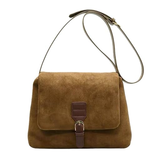 Suede Purse Trendy Shoulder Bag for Women Retro Crossbody Bags for Womens Small Tote Bag