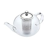 Le'Xpress KitchenCraft 8-Cup Glass Teapot with Infuser, 1.4 litres (2.5 Pints)