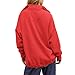Oversized Sweatshirt for Women Quarter Button Pullover Retro Collared Shirts Long Sleeve, Fashion, Plus Size, Trendy