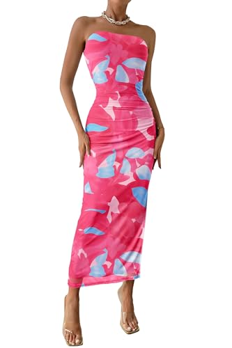 PRETTYGARDEN Robe maxi corsage floral femme