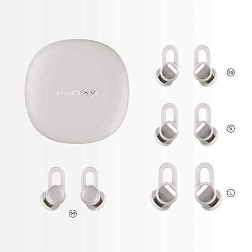 Amazfit Zenbuds Sleepbuds para Dormir con Monitorización del Ritmo Cardíaco y del Sueño, hasta 12 Horas de Duración de la Batería con Caja de Carga Blanco