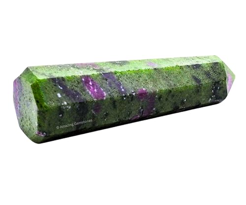 Image of Amazing Gemstone Ruby Zoisite Crystal Towers - Natural Healing Crystal Point Obelisk for Reiki Healing and Crystal Grid (2 inch to 3 inch INCH)