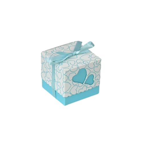 Boîtes de Saint-Valentin bleu emballage cadeau mariage anniversaire ruban boite dragées 30pcs