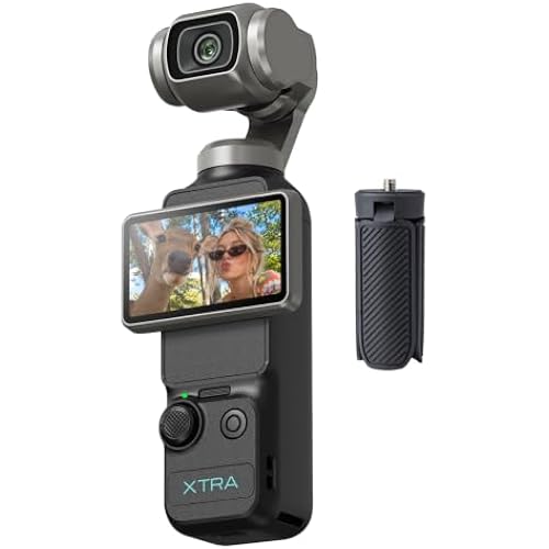 Xtra Muse with Mini Tripod Combo, Vlogging Camera with 1'' CMOS & 4K/120fps Videos, Pocket Camera with 3-Axis Gimbal Stabilizer, Fast Focusing,Digital Video Camera for Photography, Digital Camera
