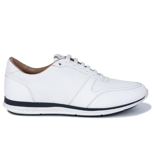 Image of LOUIS STITCH Play Men's Canadian White Fashion Sneakers for Men All Day Comfortable Wear (SNK-DEWH)