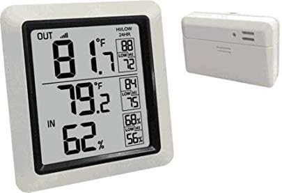 Ambient Weather WS-0270 Wireless High/Low Indoor and Outdoor Thermometer with Indoor Humidity